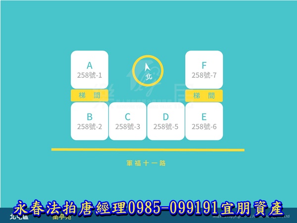 台中市北屯區軍福十一路258號6樓之1 【元城蘭亭苑】唐先生 0985-099191 